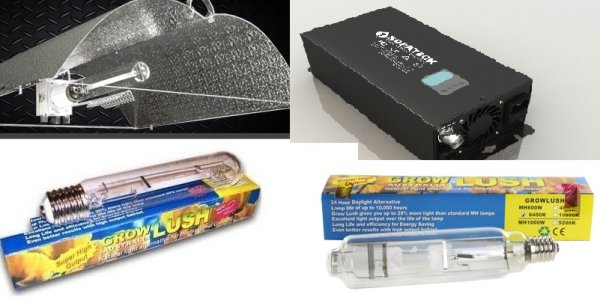画像1: 電球１本で200ｗ-300ｗ-400ｗに調光可能なメタハラとHPSのセット(タイマー付) (1)